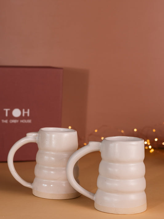 The Orby House Spiral Ceramic Mug Gift Bundle - Set of 2
