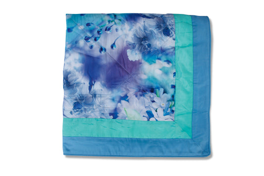 Silk Bedspread - Blue-Aqua Green