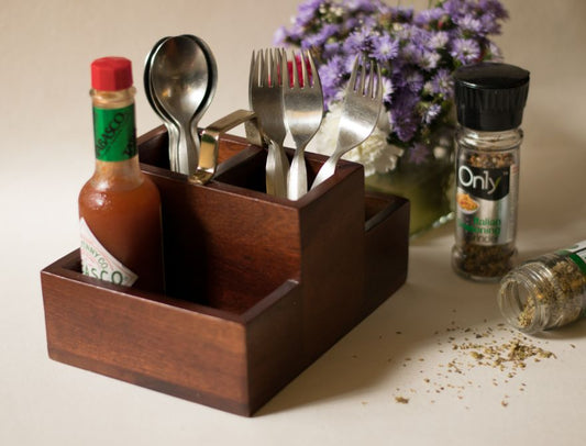 The Pitara Project Wooden Condiment Stand Small