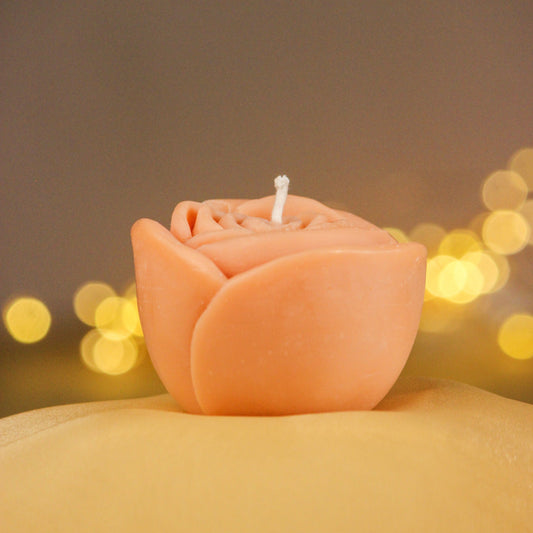 The Orby House Floral Glow Candles - Rose (Peach)