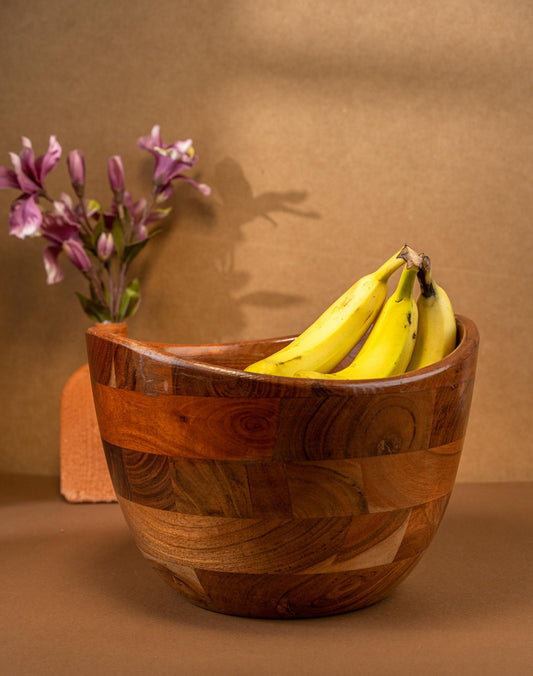 The Pitara Project Serving Bowl Wooden Boat Large