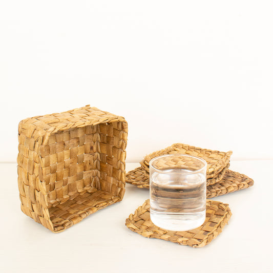 Water Hyacinth Sq. Weave Coasters (Set of 6)