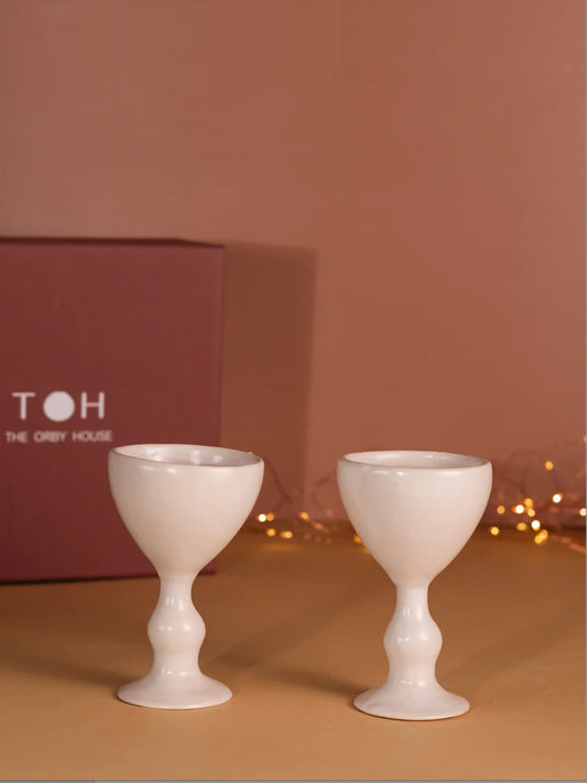 The Orby House Ceramic Wine Glass Gift bundle - Set of 2