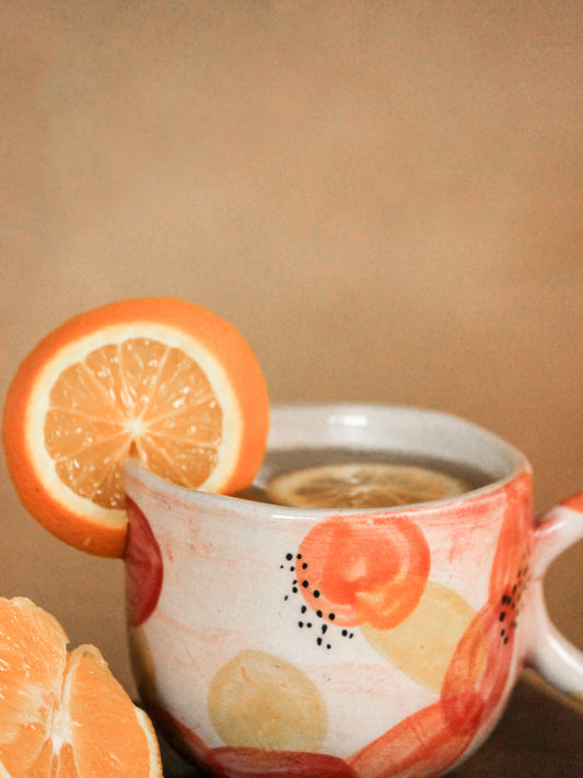 The Orby House Orange  Ceramic Citrus Twist Ceramic Mug