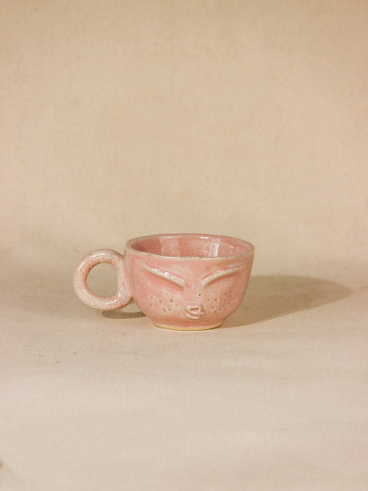 The Orby House The Sage Face Pink Ceramic Cappuccino Mug