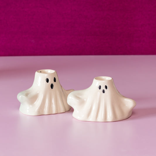 The Orby House White Ghost Candle Holder