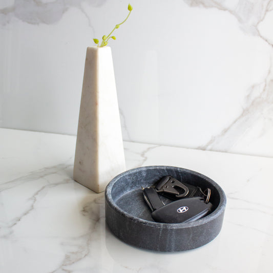 Marble Grayscale Trinket Tray