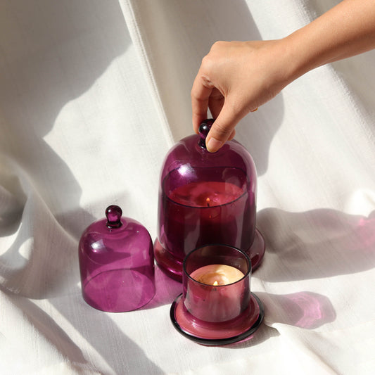 Glass Dome Candles - Lilac