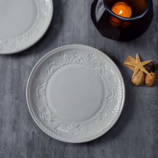 Norah Vintage Ceramic Dinner Plates - Set of 2