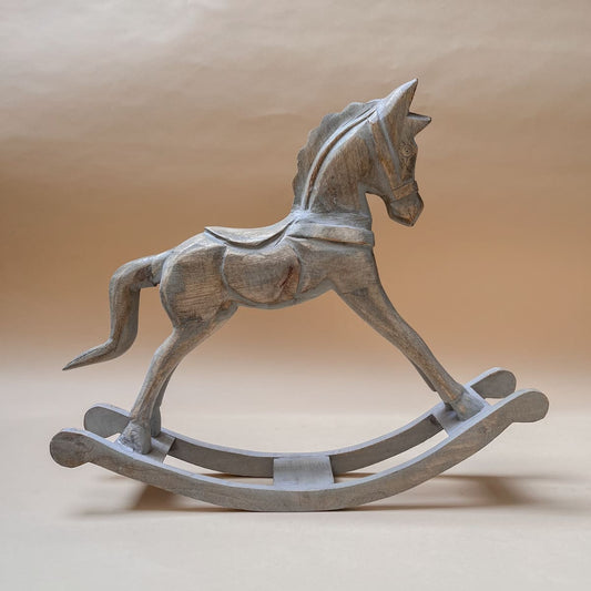 Shop Home Artisan Wilhelm Wooden Rocking Horse Sculpture on Alanqrit