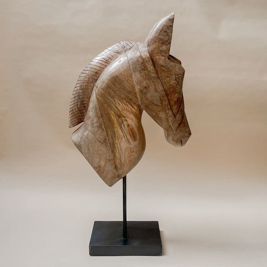 Shop Home Artisan Gustav Wooden Horse Sculpture on Alanqrit