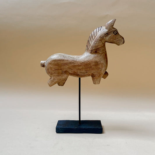 Shop Home Artisan Nicholas Wooden Horse Sculpture (Small) on Alanqrit