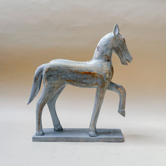 Shop Home Artisan Leander Wooden Horse Sculpture on Alanqrit