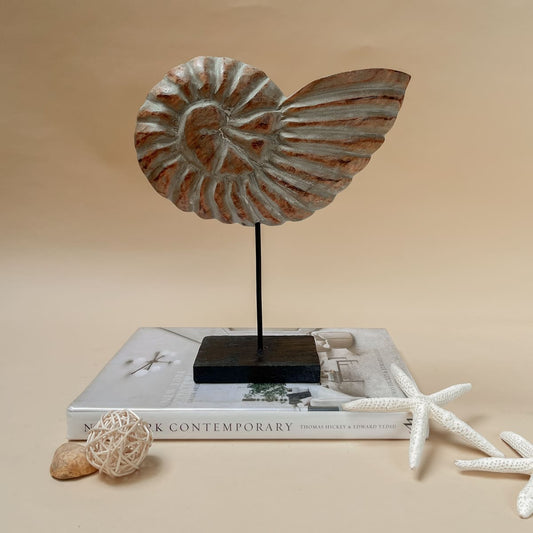 Shop Home Artisan Serena Nautical Shell Wooden Sculpture on Alanqrit