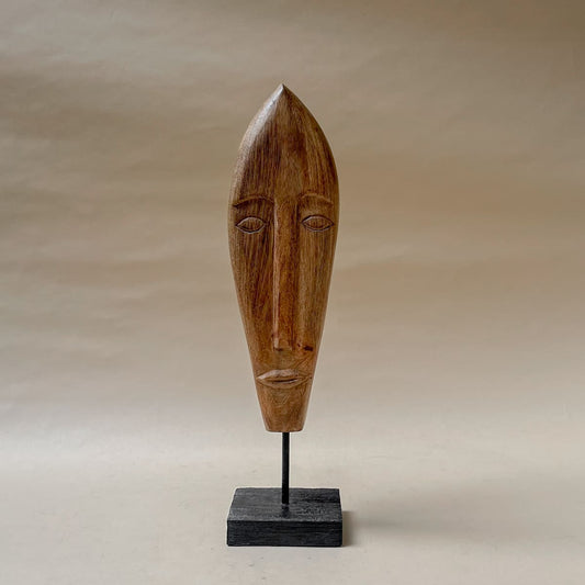 Shop Home Artisan Mikom Wooden Face Sculpture (Small) on Alanqrit